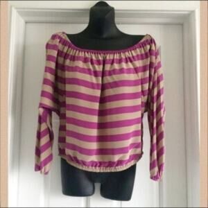 BCBGMaxAzria Striped Cropped Top Size S